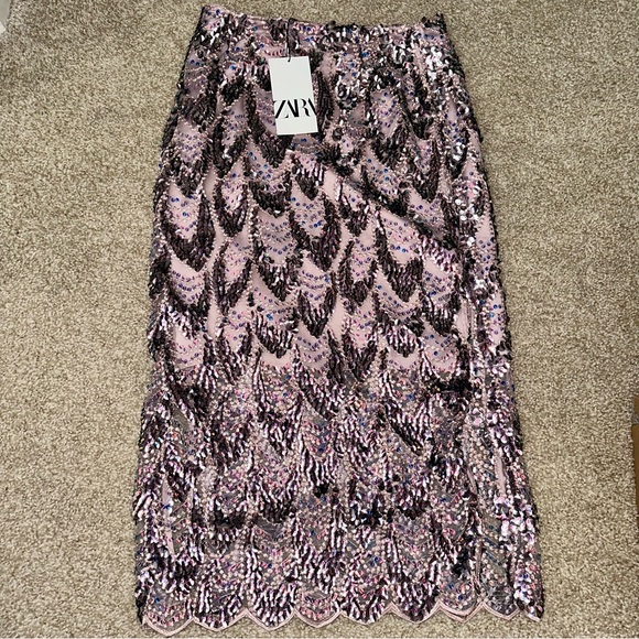 ZARA Bloggers Fav Sequin Skirt - Picture 13 of 16